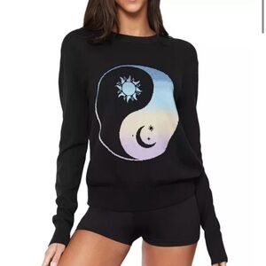 Spiritual Gangster Brooklyn Black Yin Yang Sweater